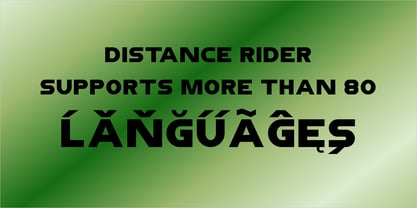 Distance Rider Font Poster 4