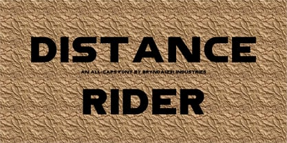 Distance Rider Font Poster 2