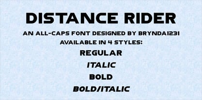 Distance Rider Font Poster 1
