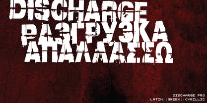 Discharge Pro Font Poster 1