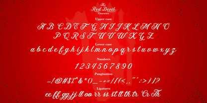 The Red Devil Script Font Poster 2
