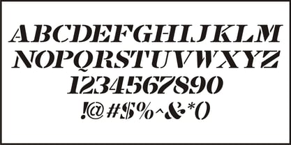 French Stencil Serif JNL Font Poster 1