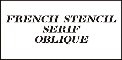French Stencil Serif JNL Font Poster 2