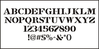 French Stencil Serif JNL Font Poster 3