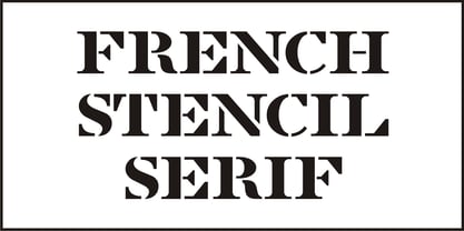 French Stencil Serif JNL Fuente Póster 4