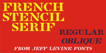 French Stencil Serif JNL Fuente Póster 5