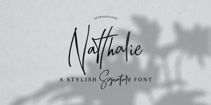 Natthalie Signature Font Poster 8