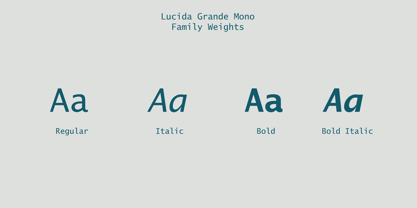 Lucida Grande Mono Font Poster 4