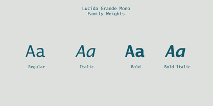 Lucida Grande Mono Fuente Póster 4