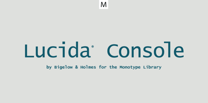 Lucida Console Font Poster 1