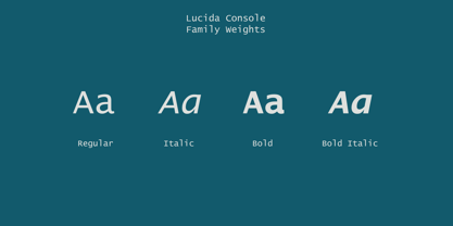 Lucida Console Font Poster 2