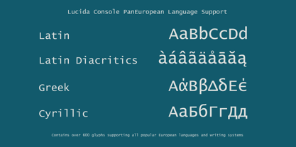 Lucida Console Font Poster 3