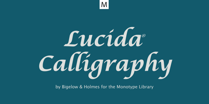Lucida Calligraphy Font Poster 1