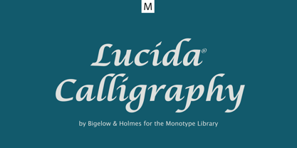 Lucida Calligraphy Fuente Póster 1