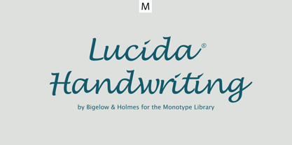 Lucida Handwriting Font Poster 1
