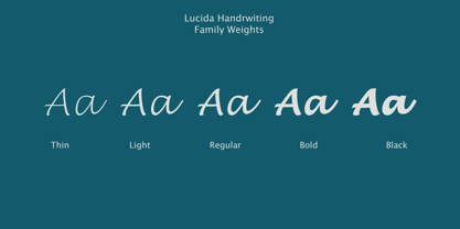 Lucida Handwriting Font Poster 2