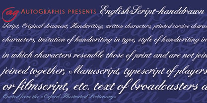 English Script Hand Font Poster 2