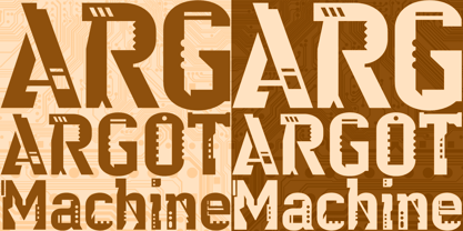 Argot Machine Font Poster 4