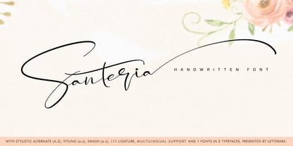 Santeria Signature Font Poster 12