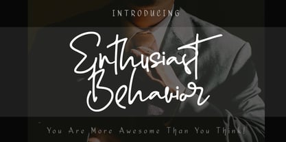 Enthusiast Behavior Font Poster 10