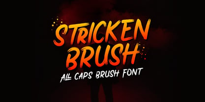 Stricken Brush Font Poster 5