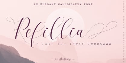 Refillia Calligraphy Font Poster 15