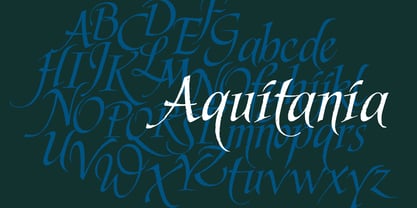 Aquitania Script Font Poster 5