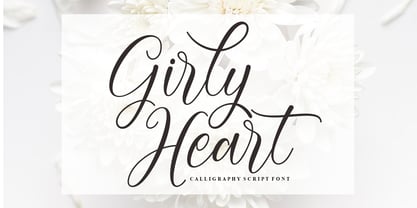 Girly Heart Script Font Poster 5