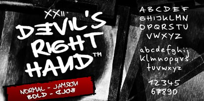XXII DEVILS RIGHT HAND Font Poster 1
