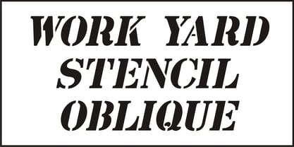 Work Yard Stencil Font Poster 2