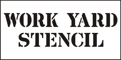 Work Yard Stencil Font Poster 4