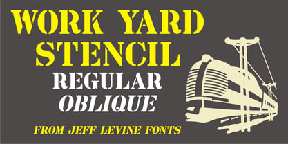 Work Yard Stencil Font Poster 5