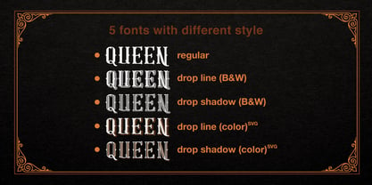 HKF Gold Queen DLC Font Poster 2