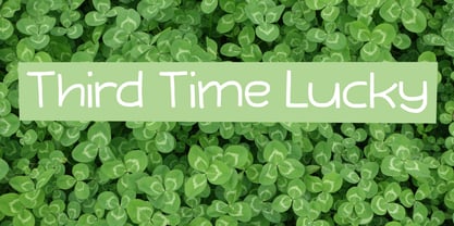 Third Time Lucky Font Poster 5