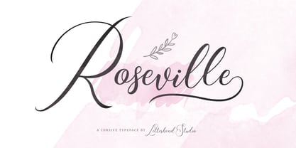Roseville Script Font Poster 1