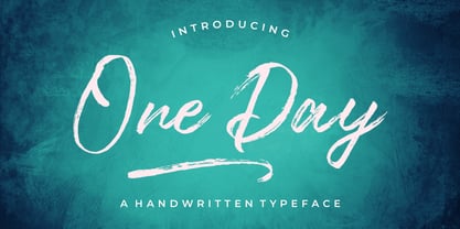 One Day Font Poster 7