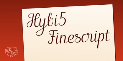 Hybi5 Finescript Font Poster 2