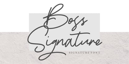 Boss Signature Font Poster 1