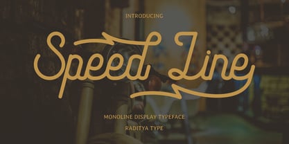 Speed Line Font Poster 10