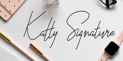 Katty Signature Font Poster 5