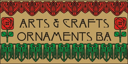 Arts And Crafts Ornaments BA Font Poster 1