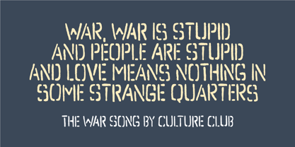Stupid War Font Poster 7