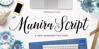 Munira Script Font Poster 9