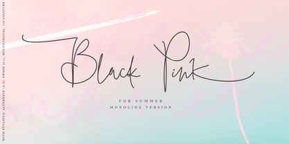 Black Pink Summer Font Poster 10