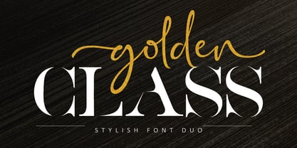 Golden Class Font Duo Fuente Póster 1