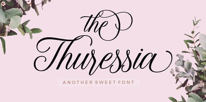Thuressia Script Font Poster 7
