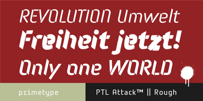 PTL Attack Rough Font Poster 1