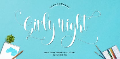 Girly Night Font Poster 5