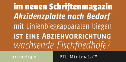 PTL Minimala Font Poster 1