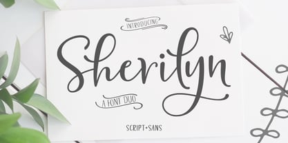 Sherilyn Script Font Duo Font Poster 1